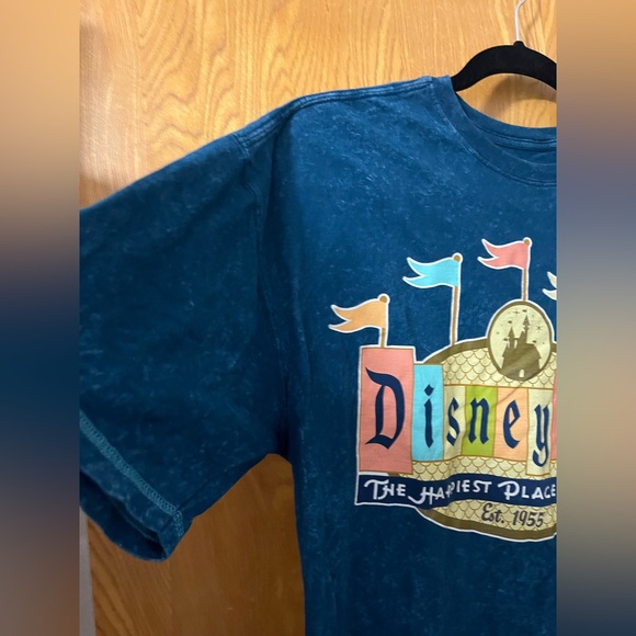 Disney Blue tie dye Short Sleeve oversized Tee S - Picture 2 of 5